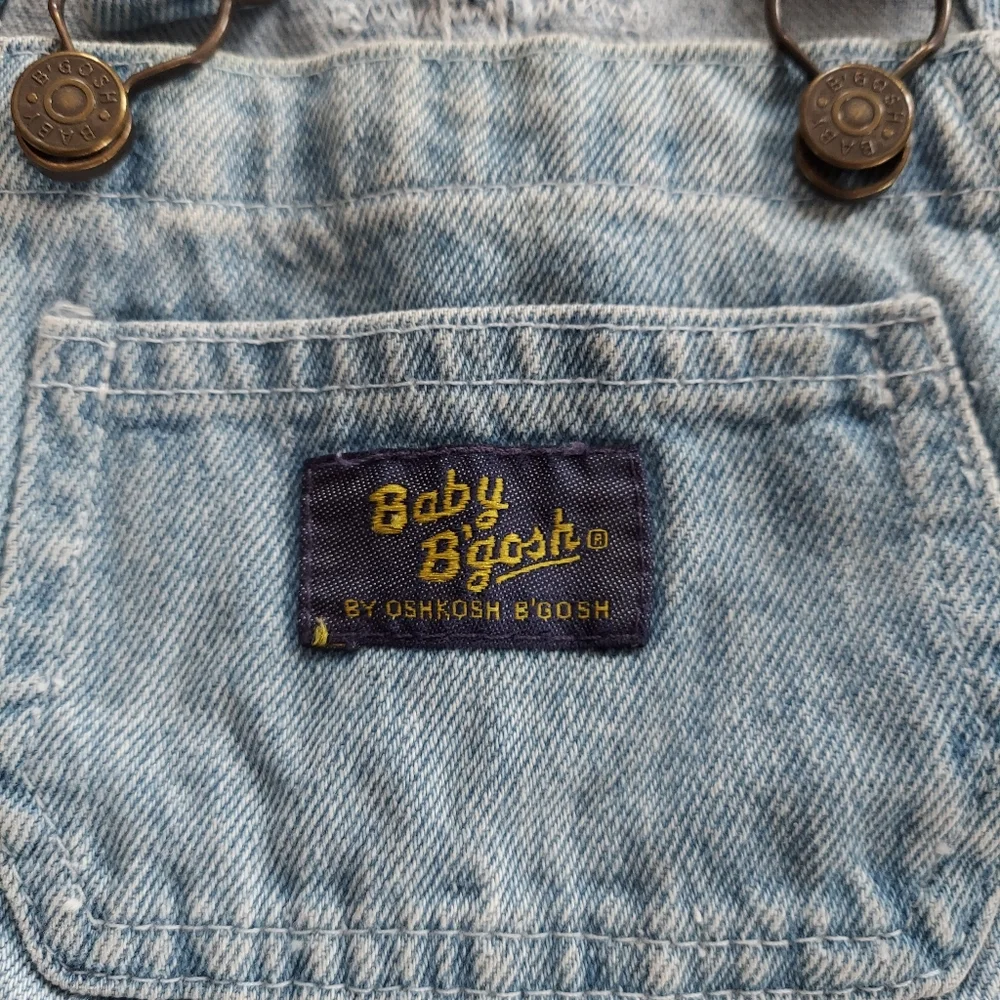 Vintage 80s OshKosh Baby B'gosh Denim Overalls 6-12 Months - Picture 3 of 10